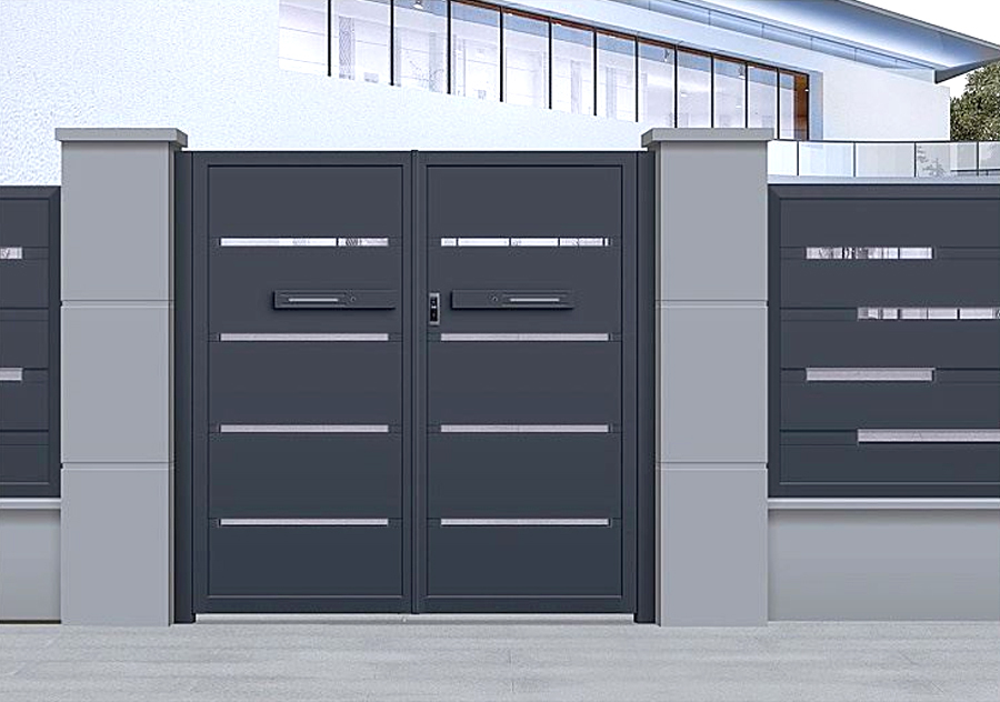 Современные алюминиевые ворота для двора виллы Garden