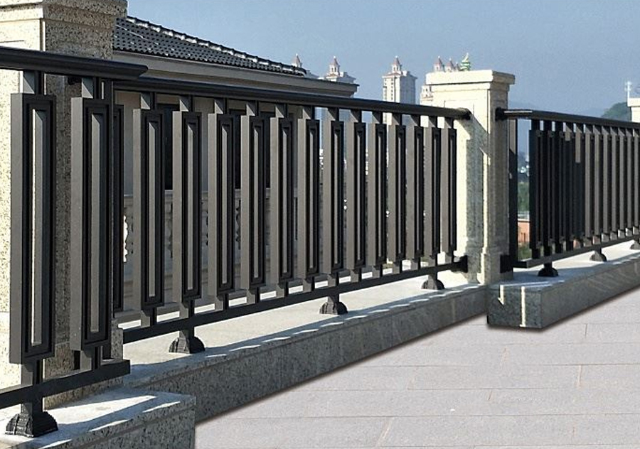 Матово-черный защитный алюминиевый ограждение двора